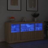 vidaXL Komoda s LED svjetlima boja hrasta sonome 142 5x37x67 cm Cijene