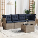 vidaXL 5-dijelni set vrtnih sofa od poliratana s jastucima sivi | shoptok.hr