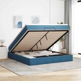 vidaXL Otomanski krevet s madracem tamnoplavi 160x200 cm baršunasti | shoptok.hr