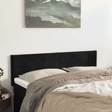  Posteljno vzglavje 2 kosa črno 72x5x78/88 cm žamet, (20952893) Cene