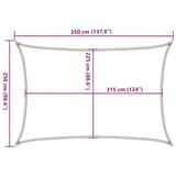  Jedro za zaštitu od sunca 160 g/m² terakota 2,5 x 3,5 m HDPE | shoptok.hr