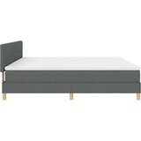 Box Spring Krevet s Madracem &amp LED Tamno Sivi 200x200 cm Tkanina | shoptok.hr