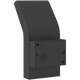  Vanjska LED zidna svjetiljka crna od lijevanog aluminija | shoptok.hr