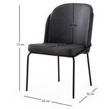 Hanah home Set trpezarijskih stolica Dore 195 V4, 4 dijela, Crna | Eponuda.ba