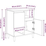 vidaXL Kreveta Crni hrast 35 x 60 x 70 cm Konstruirano drvo | shoptok.hr