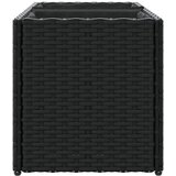  Vrtna sadilica s 2 posude crna 72 x 30 x 32 cm od poliratana | shoptok.hr