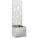 vidaXL Vrtni Sadič s Dekorativnom Pločom Srebrna 50 x 140 cm | shoptok.hr