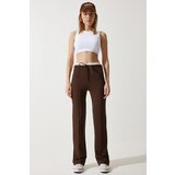  Woman's Brown Detailed Knitted Trousers | shoptok.hr
