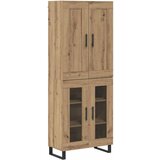 vidaXL Visok predalnik Umetni hrast 69,5 x 34 x 180 cm Konstruiran les, (5000107471) | Shoptok.si