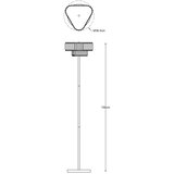 Zuma line F0496-03G-F7AC - Stojeća lampa HELIOS 3xG9/33W/230V zlatna | Eponuda.com