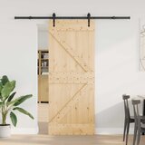  Klizna vrata NARVIK Prirodna i crna 85 x 210 cm (213,5 cm) | shoptok.hr