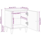  Noćni ormar Smeđa 40 x 33 5 x 46 cm Čvrsto drvo manga | shoptok.hr