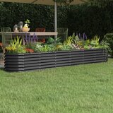vidaXL Visoka greda iz prašno premazanega jekla 260x40x36 cm antracit Cene