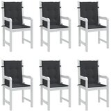  Jastuci za vrtne stolice 6 kom crni 100 x 50 x 3 cm od tkanine | shoptok.hr