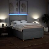  Krevet box spring s madracem svjetlosiva 160x200 cm tkanina | shoptok.hr