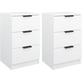Maison Chic Dvo delni komplet Nočne omarice - Nočne mize bela 40x36x65 cm, (21687217) Cene