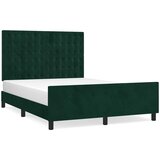  Okvir za krevet bez madraca tamnozeleni 140x190 cm baršunasti | shoptok.hr