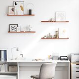  Polica na zidu 4 pcs Crvena 80 x 9 x 3 cm Konstruirano drvo | Eponuda.com
