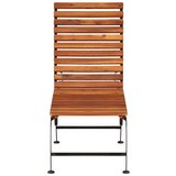 Maison Chic Ležalnik - Sončna ležalnik z jeklenimi nogami trden akacijev les, (22043082) | Shoptok.si
