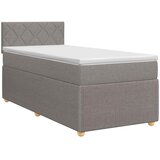  Boxspring krevet s madracem Sivosmeđa 90 x 200 cm Tkanina | shoptok.hr