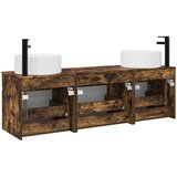  Set ormarića za kupaonicu 3 kom. Dimljeni hrast Smeđa 49 x 44,5 x 65,5 cm | shoptok.hr