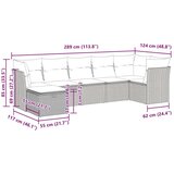 vidaXL 7-dijelni set vrtnih sofa sivi od poliratana | shoptok.hr