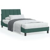  Posteljni okvir z vzglavjem temno zelen 100x200 cm žamet, (21081802) | Shoptok.si