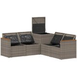  Set sofe 5 kom. Siva i tamnoplava Poli Rattan i čelik | shoptok.hr