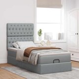vidaXL okvir kreveta s madraca svijetlosivi 100x200 cm od tkanine | shoptok.hr