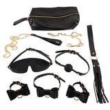 Bad Kitty - bondage set u torbi - 7 dijelova (crno-zlatno) cijene