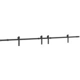  Komplet opreme za drsna vrata 427 cm jeklo črne barve, (22046607) | Shoptok.si