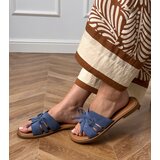 D/CEO Blue flip-flops with a bow and edge embellishment Favira | Shoptok.si