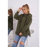 Kesi Insulated sweatshirt with side zipper khaki | shoptok.hr