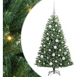vidaXL Umetno Zložljivo Božično Drevo Zelena 120 cm PVC in kovina | Shoptok.si