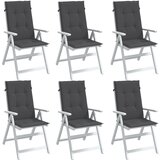 vidaXL Blazina za stol 6 kosov melanž antracit 120x50x4 cm blago Cene