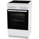 Gorenje GEC5A41WG električni štednjak, 50 cm, bijeli, silvermatte emajl, funkcija pizza, funkcija brzog predgrijavanja, 62 l | shoptok.hr
