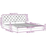 vidaXL Posteljni okvir brez vzmetnice krem 180x200 cm blago, (22053373) | Shoptok.si