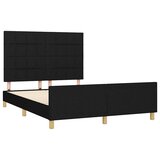  Okvir za krevet bez madraca crni 140 x 190 cm od tkanine | shoptok.hr