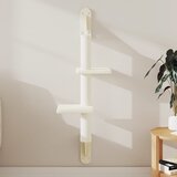 vidaXL Zidna penjalica za mačke sa stupom za grebanje krem 108 cm | shoptok.hr