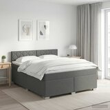  Boxspring krevet s madracem Tamnosiva 180 x 200 cm Tkanina | shoptok.hr