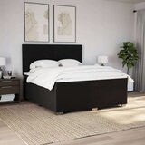 vidaXL Box spring postelja z vzmetnico črna 180x200 cm blago | Shoptok.si