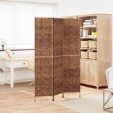 vidaXL Paravan s 3 paneli rjav 122x180 cm vodna hijacinta | Shoptok.si