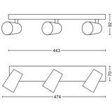 Philips 50573/48/PN - Reflektorsko svetlo MYLIVING PAISLEY 3xGU10/5,5W/230V | Eponuda.com