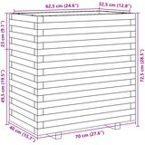  Vrtna sadilica voštano smeđe boje 70x40x72,5 cm od borovine | shoptok.hr