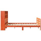  Posteljni okvir brez vzmetnice voščeno rjav 135x190 cm borovina, (21611144) | Shoptok.si