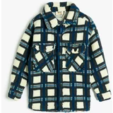 Koton Boy's Blue Plaid Jacket