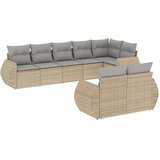 8-dijelni set vrtnih sofa od poliratana s jastucima bež | shoptok.hr