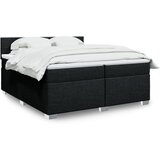 vidaXL Box spring postelja z vzmetnico črn 200x200 cm blago | Shoptok.si