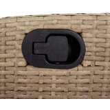  Vrtna garnitura - 7-dijelni vrtni blagovaonski set od poliratana s jastucima bež - Dužina stola 200 cm Oštra noga 6 | shoptok.hr