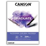  Slikarski blok Canson Graduate A4, 200 g/m², 20 listova | shoptok.hr